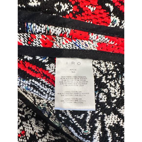 IRO Kroe Red Tweed Tapestry Short Cropped Jacket Small - Picture 10 of 12